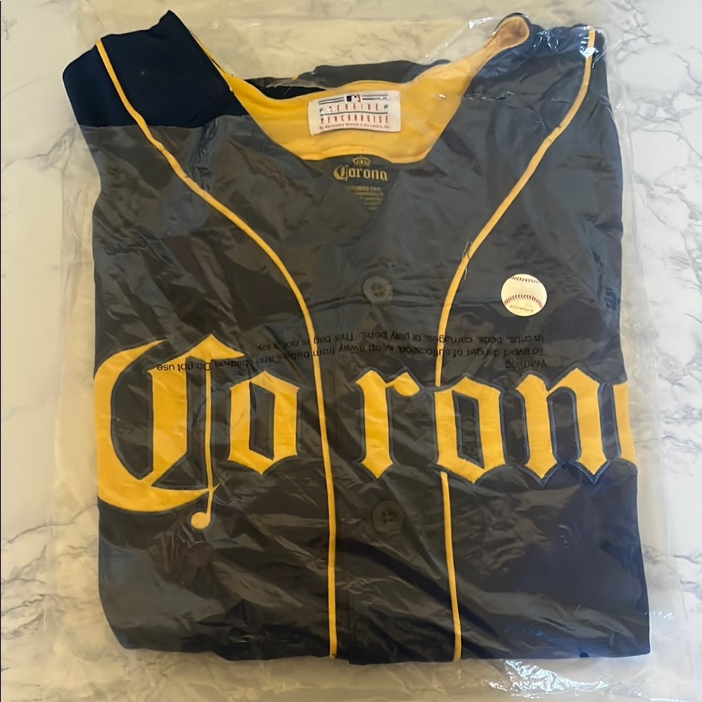 Corona Genuine Merchandise Black and Gold Men's Jersey